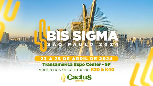 Cactus Gaming confirma participação no BiS SiGMA Américas 2024